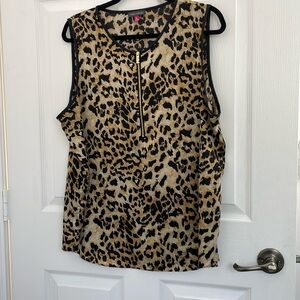Leopard sleeveless top